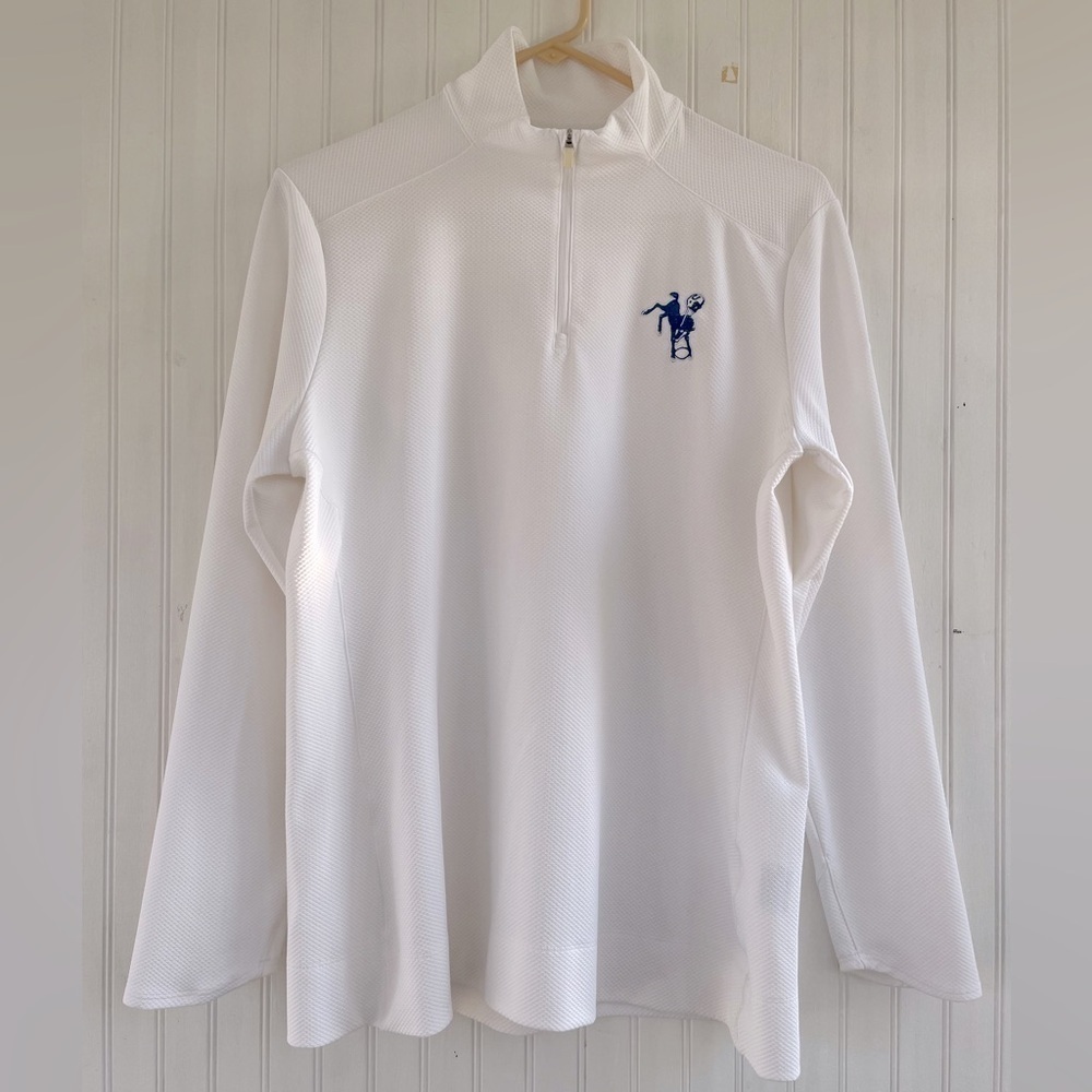Nike Women's Golf White Dri-fit Dry UV 1/2-Zip Cover-Up Indianapolis Colts Large